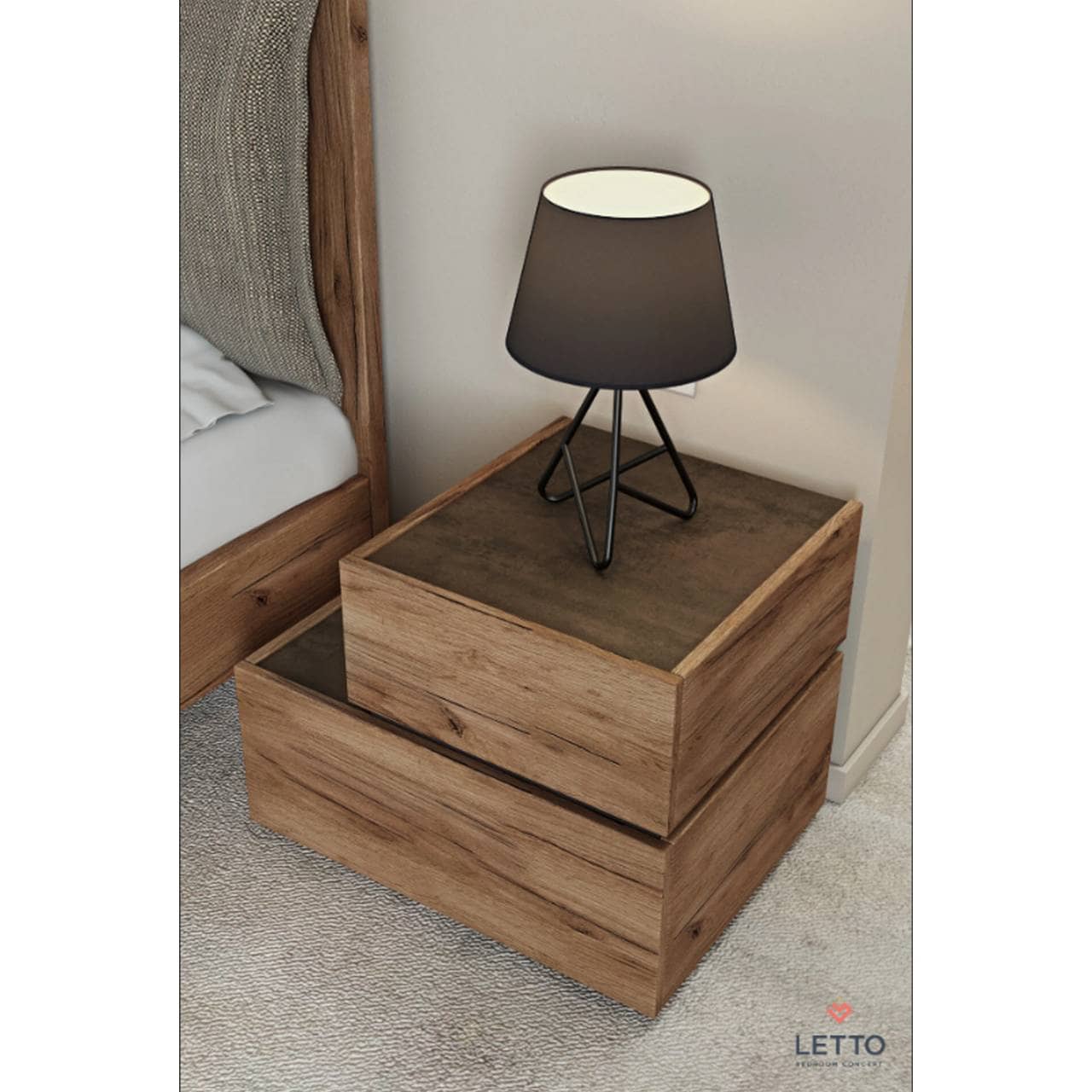 Κομοδίνο Letto Loft M22